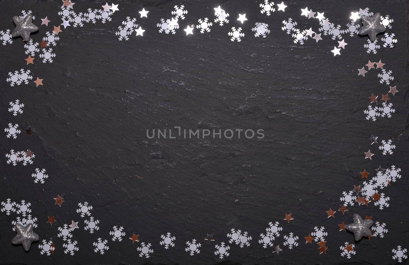 Christmas Background with Stars Slate