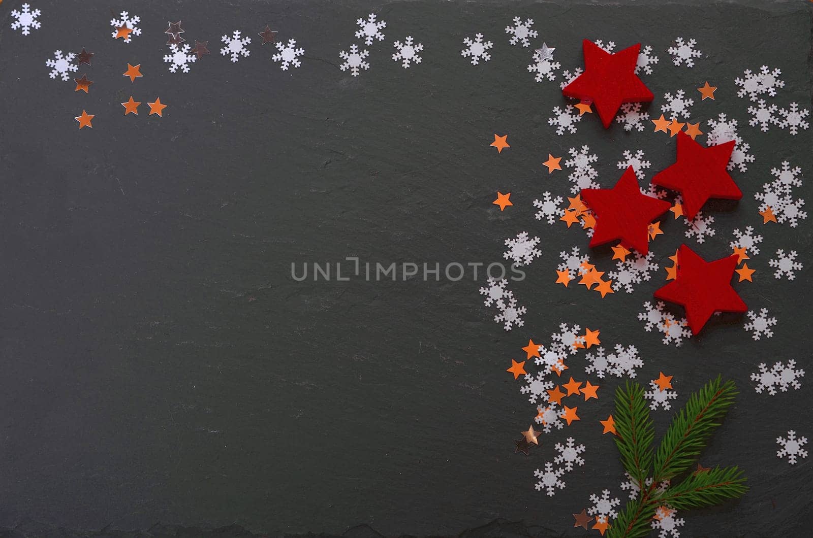 Christmas Background with Stars Slate