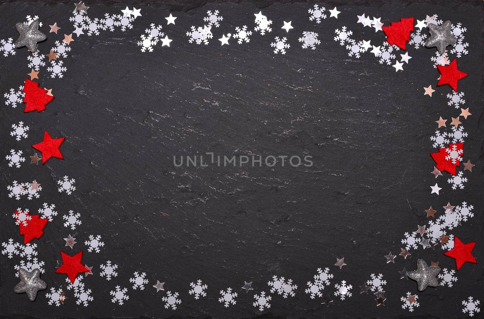Christmas Background with Stars Slate