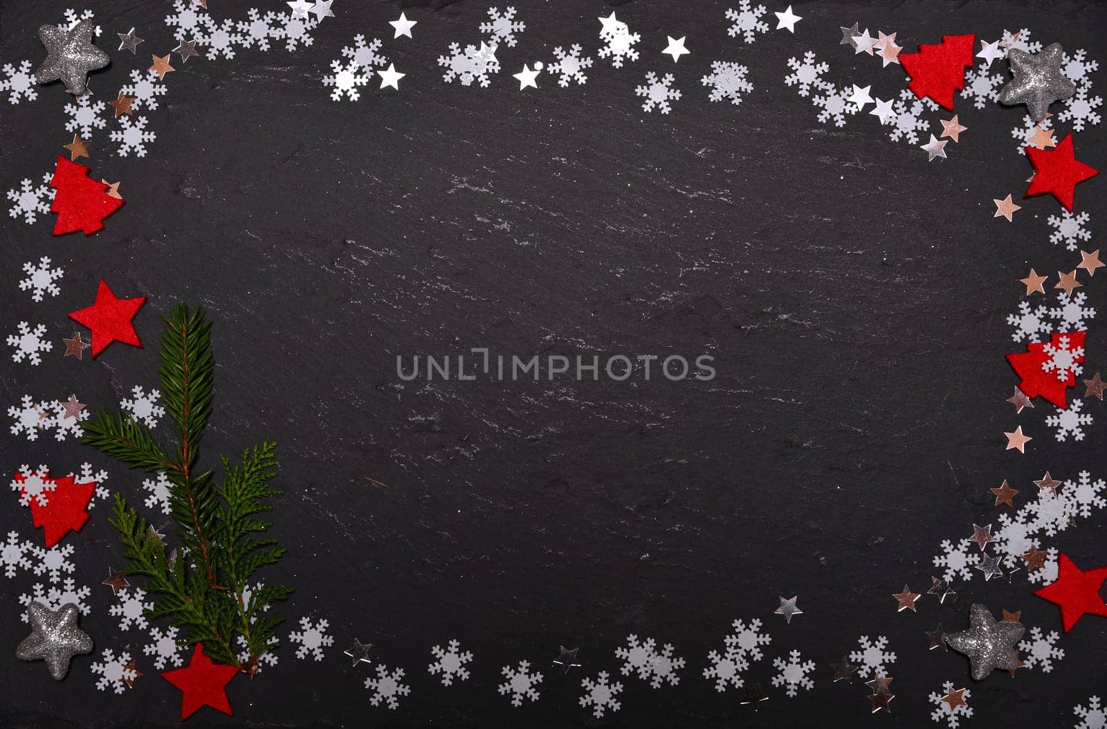 Christmas Background with Stars Slate