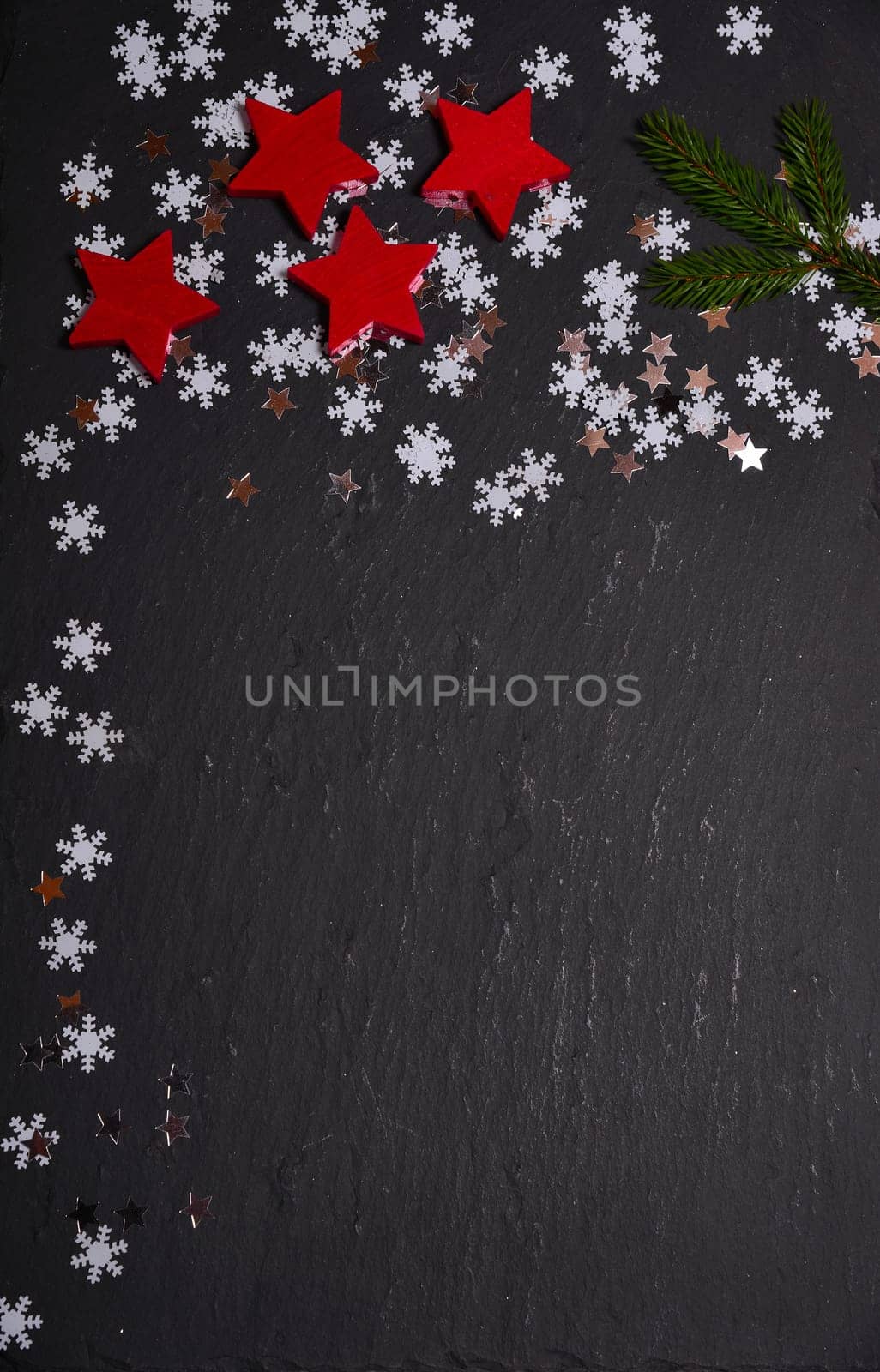 Christmas Background with Stars Slate