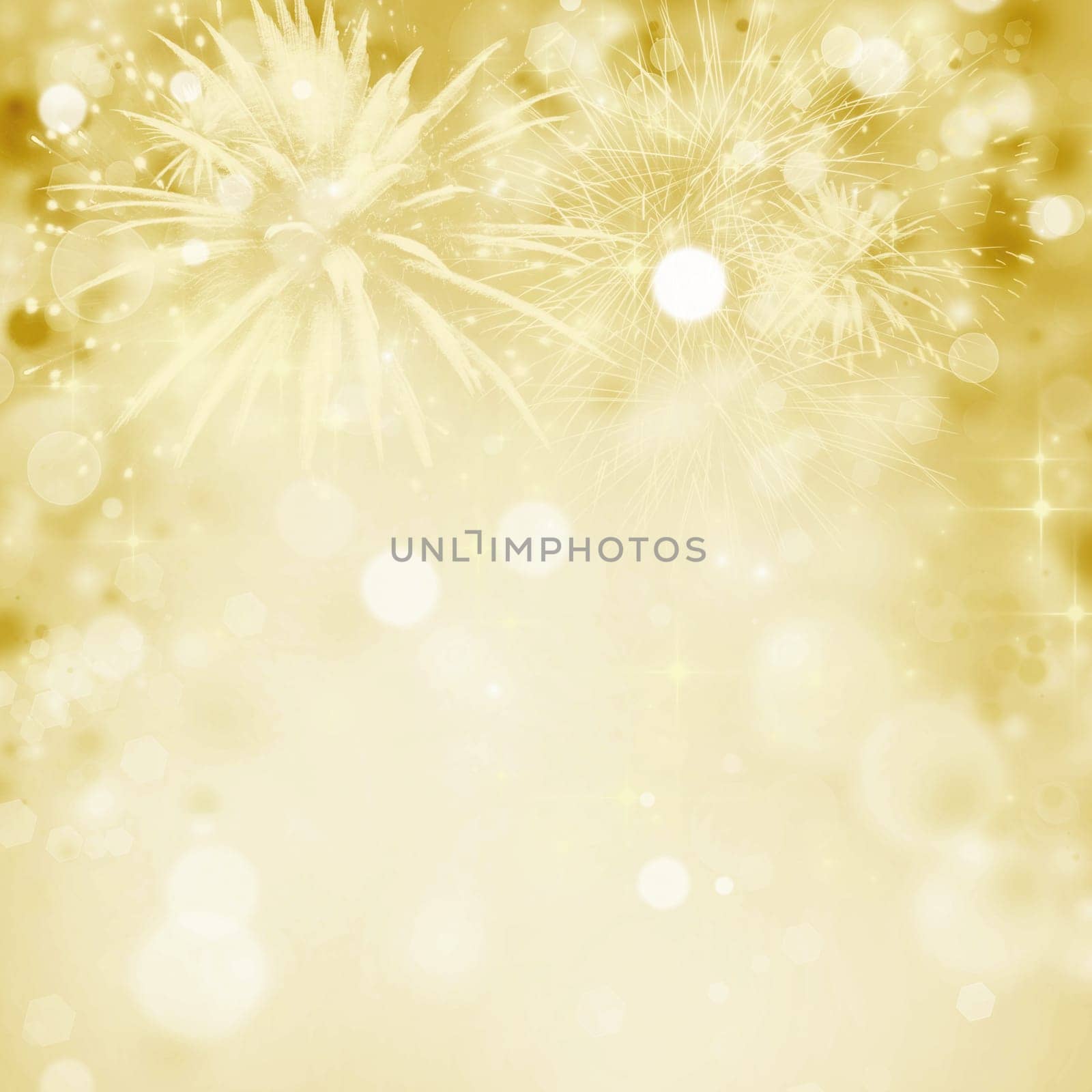 Fireworks at New Year and copy space
