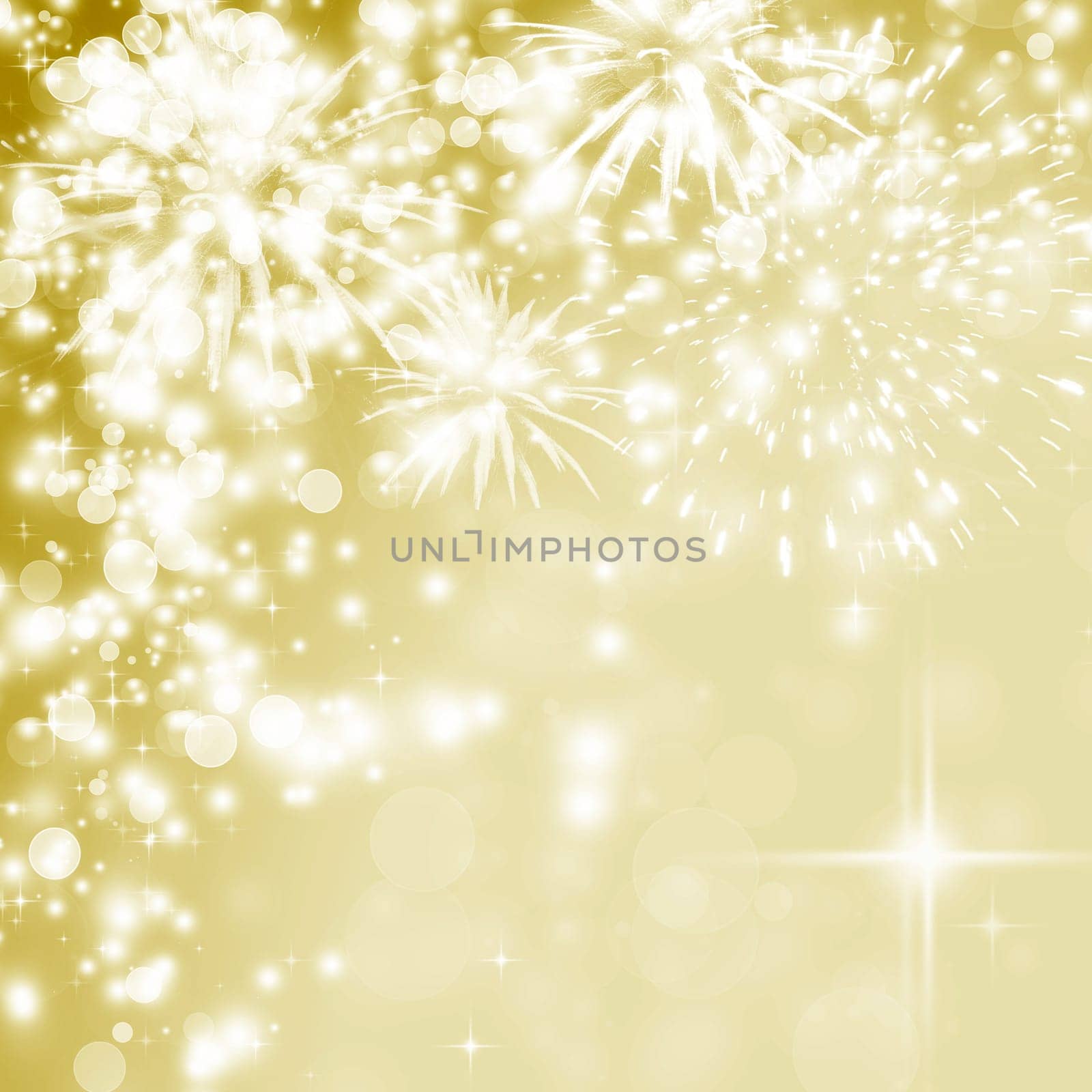 Fireworks at New Year and copy space