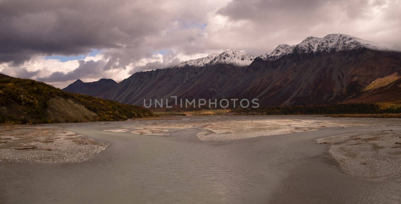 Big water flows through the Alaska Range