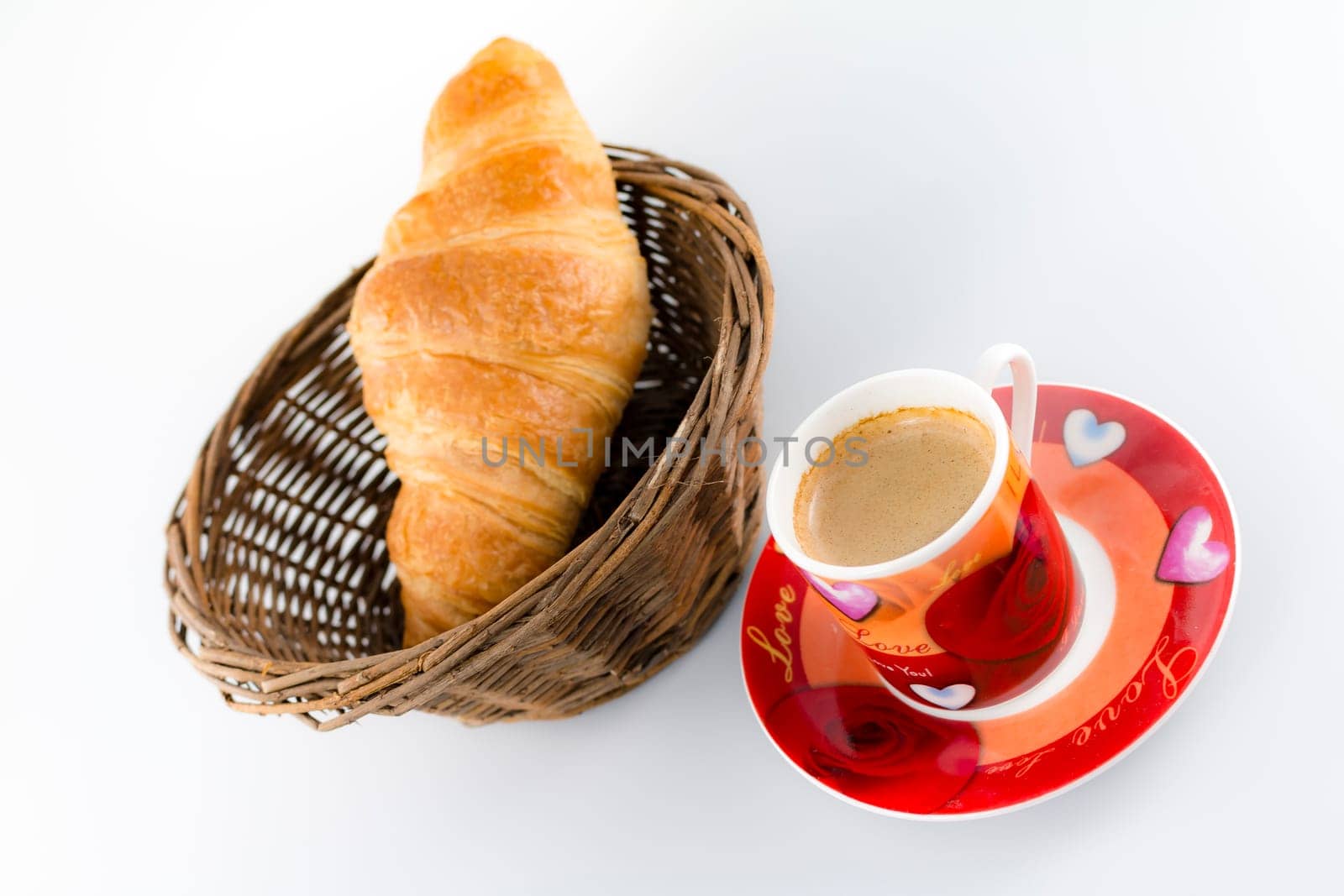 Espresso and croissant