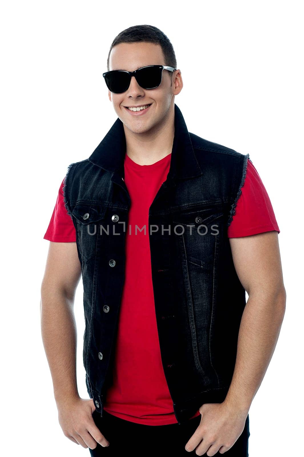 Young handsome guy in sunglasses