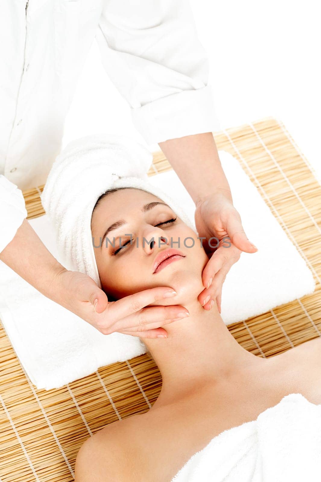 Young lady getting spa therapy