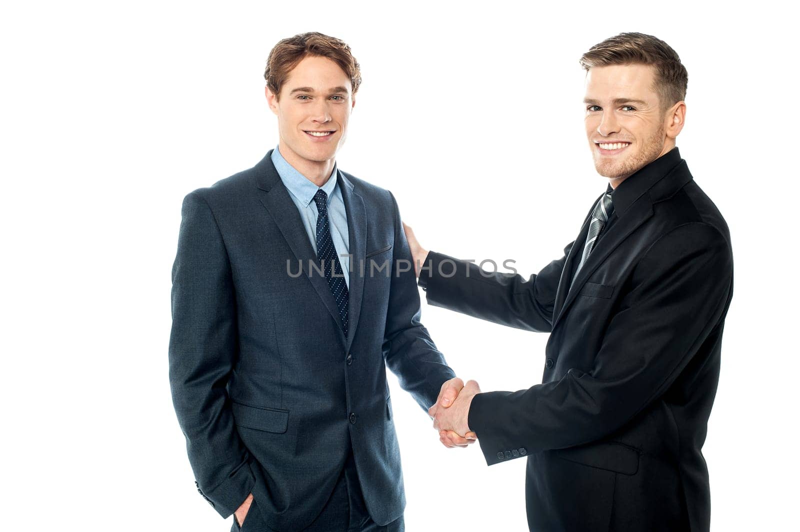 Businessman appreciating his partner