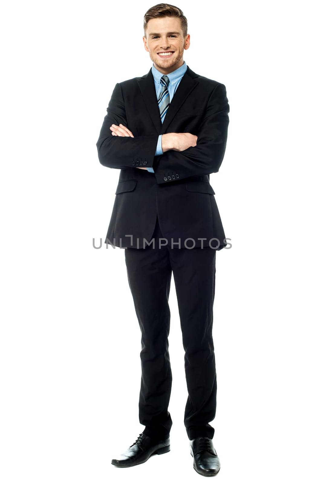 Full length portrait of handsome entrepreneur