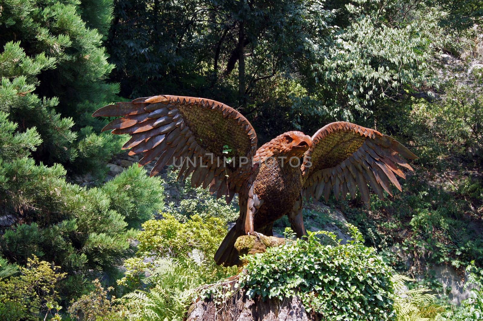 Wooden eagle on the Tappeinerweg,Merano