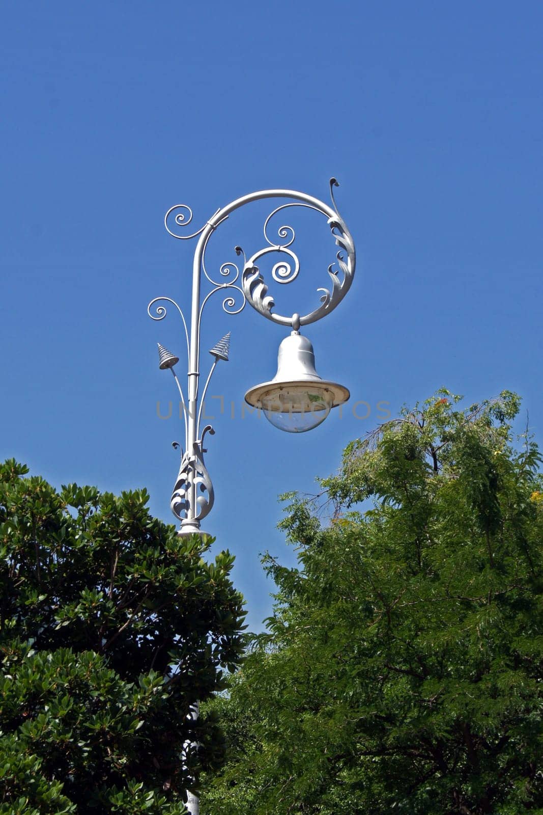 Frilled new lantern on the promenade in Merano,South Tyrol