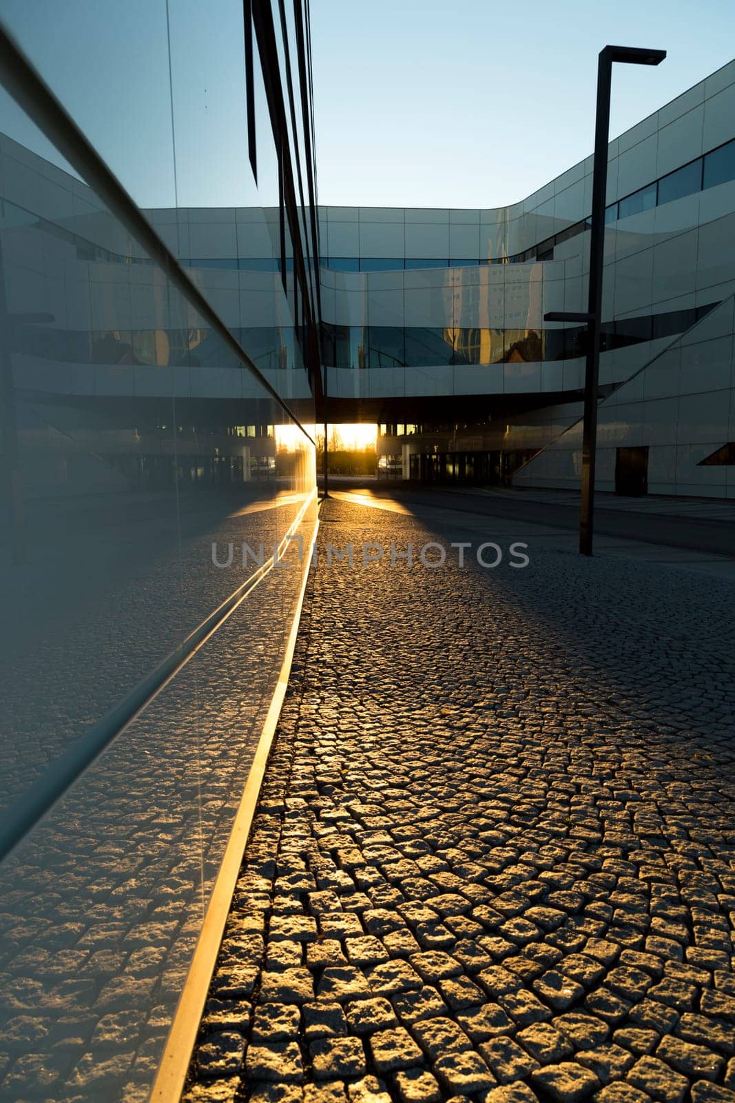 Sunlight Through Gap in Building in Umea, Sweden.