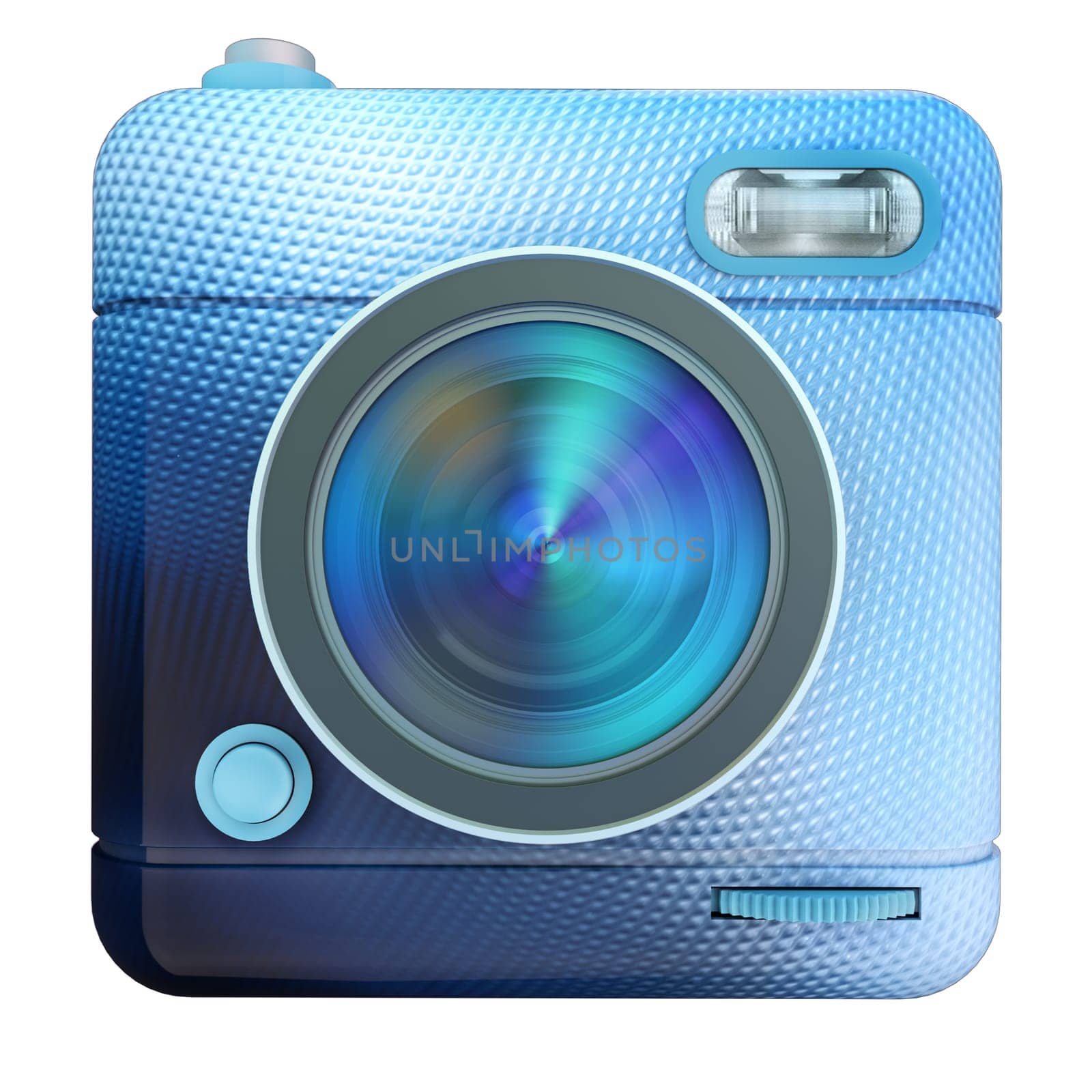 3D rendering of a photo camera icon