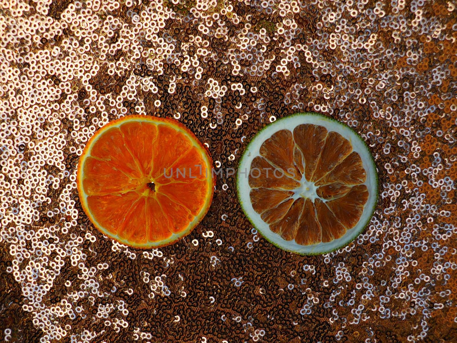 Orange and lemon slice
