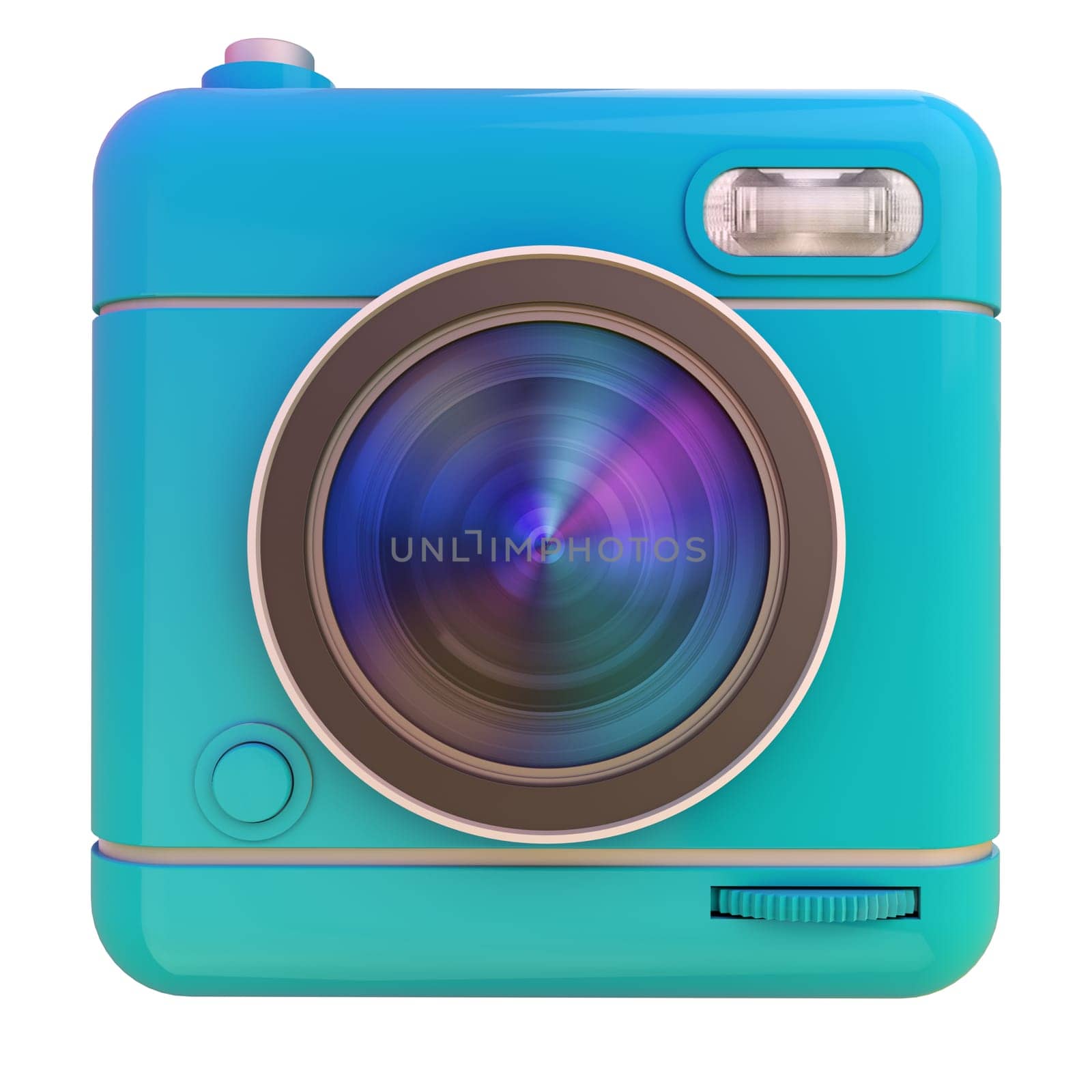3D rendering of a photo camera icon