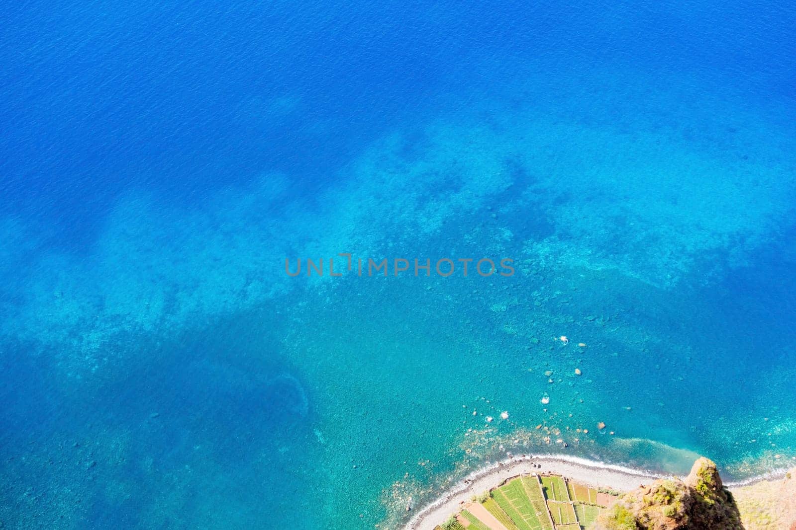 Cabo Girao on the Island Madeira - a sight with spectacular view from a glass platform to the atlantic ocean and terraced fields