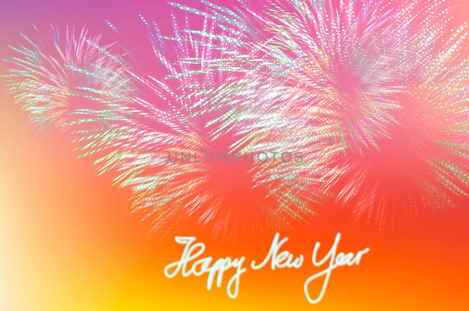nightly fireworks with colorful light and glitter patterns,graphic star shapes with motion blur added