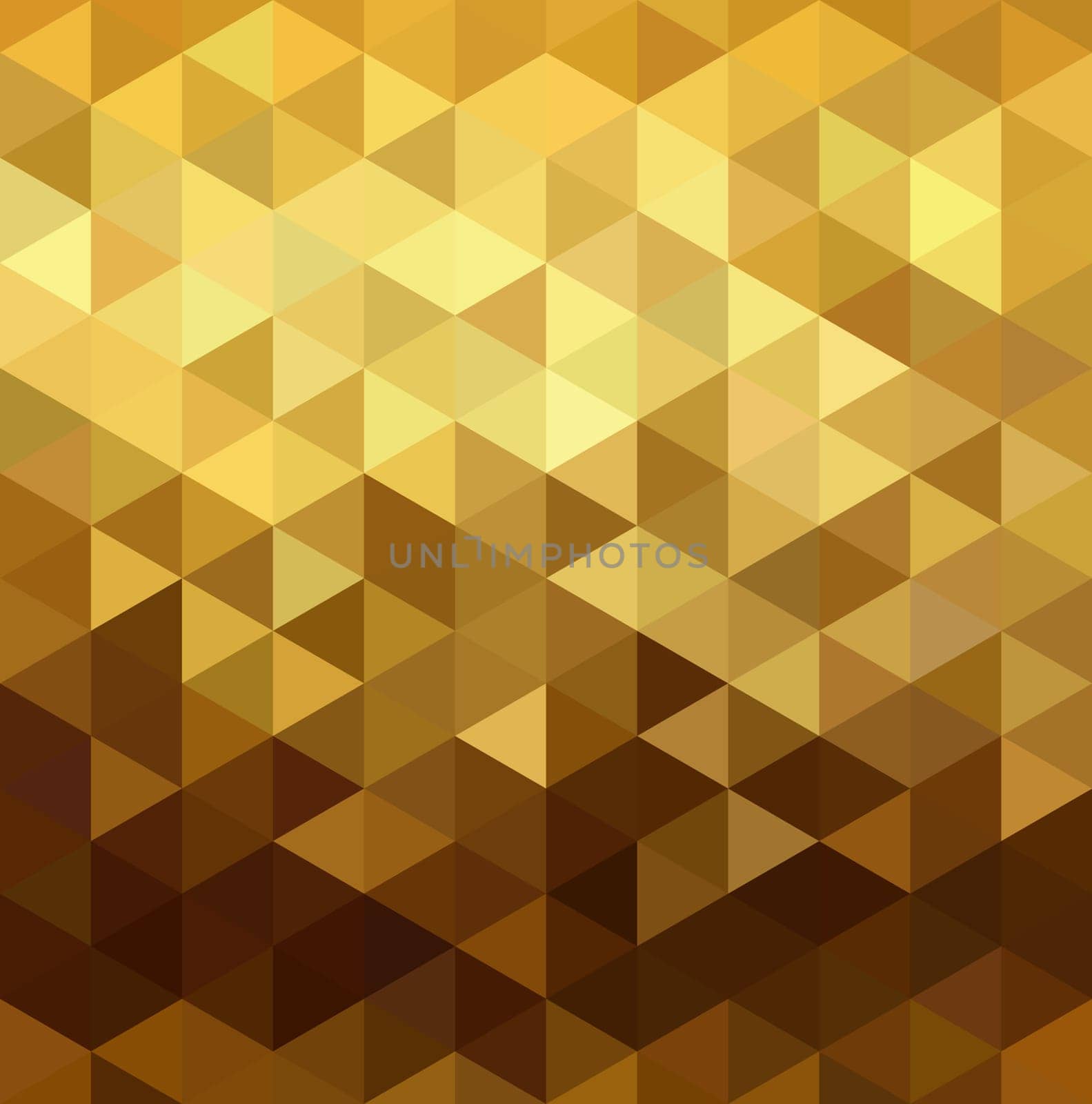 Fancy golden seamless pattern in low polygon mosaic style. Ideal for web background, print, or greeting card. EPS10 vector.