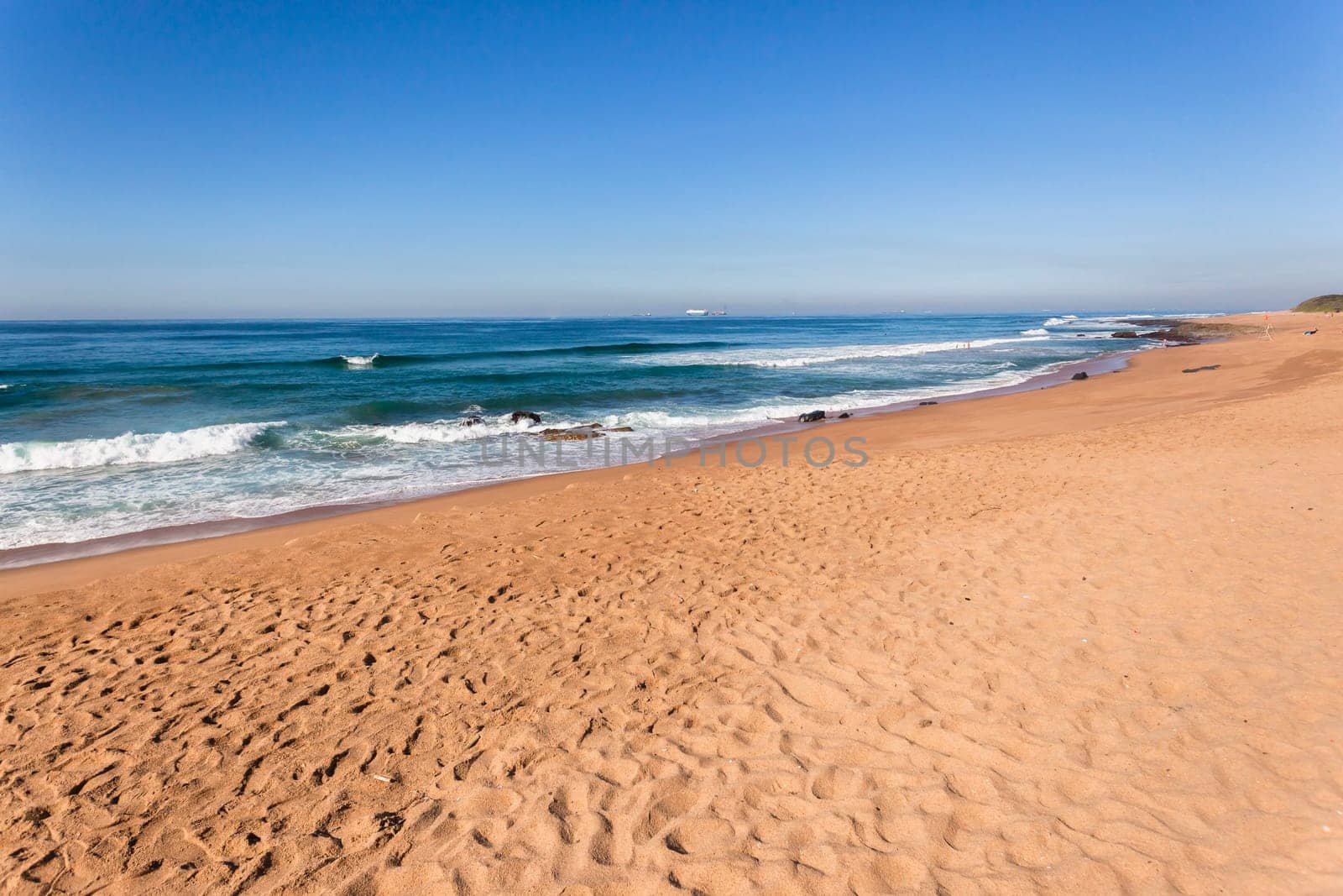 Beach ocean blue waves scenic landscape