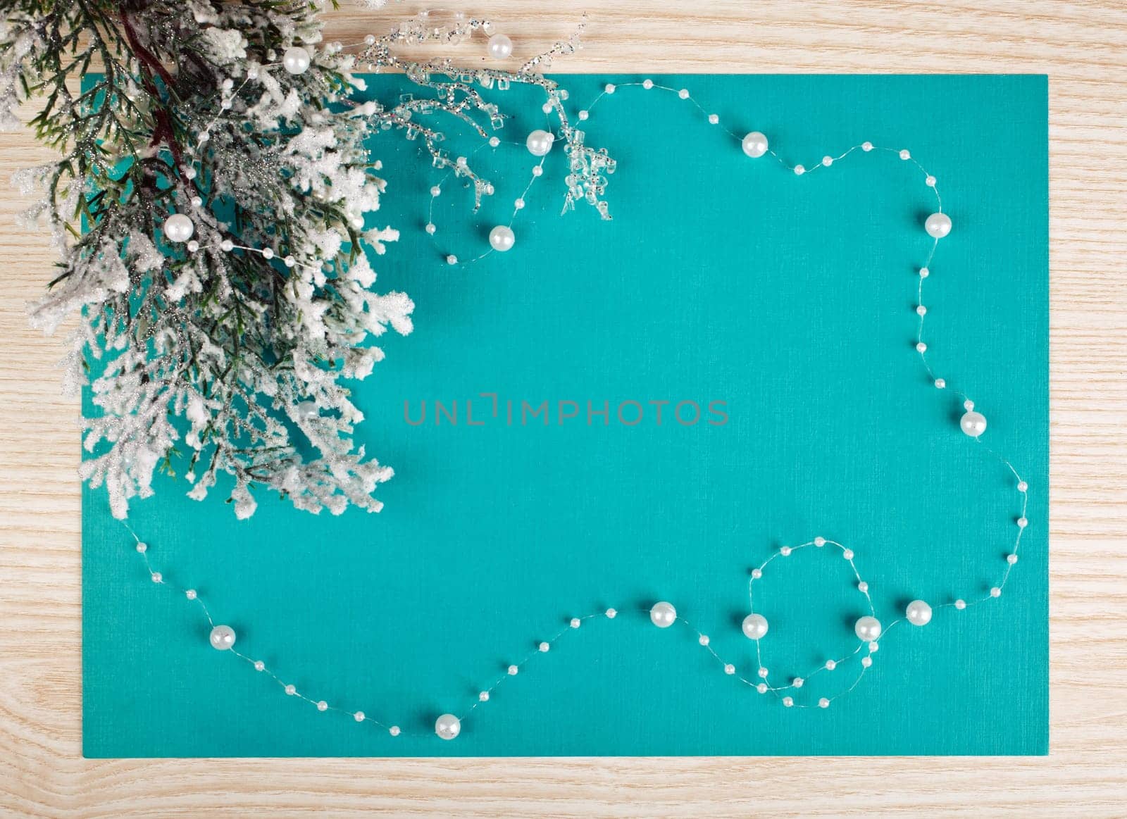 Christmas blue background with space for text or image