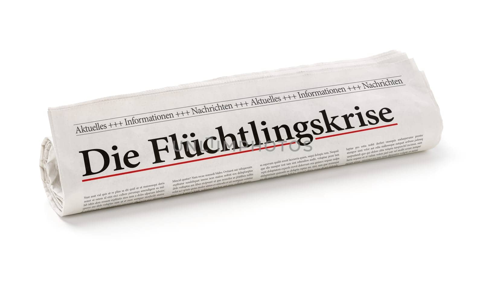 Newspaper column headline The Refugee Crisis