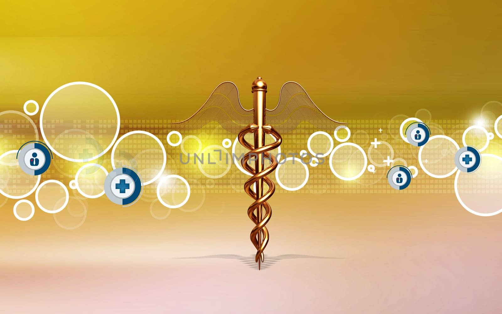 Digital illustration of Medical symbol in colour background