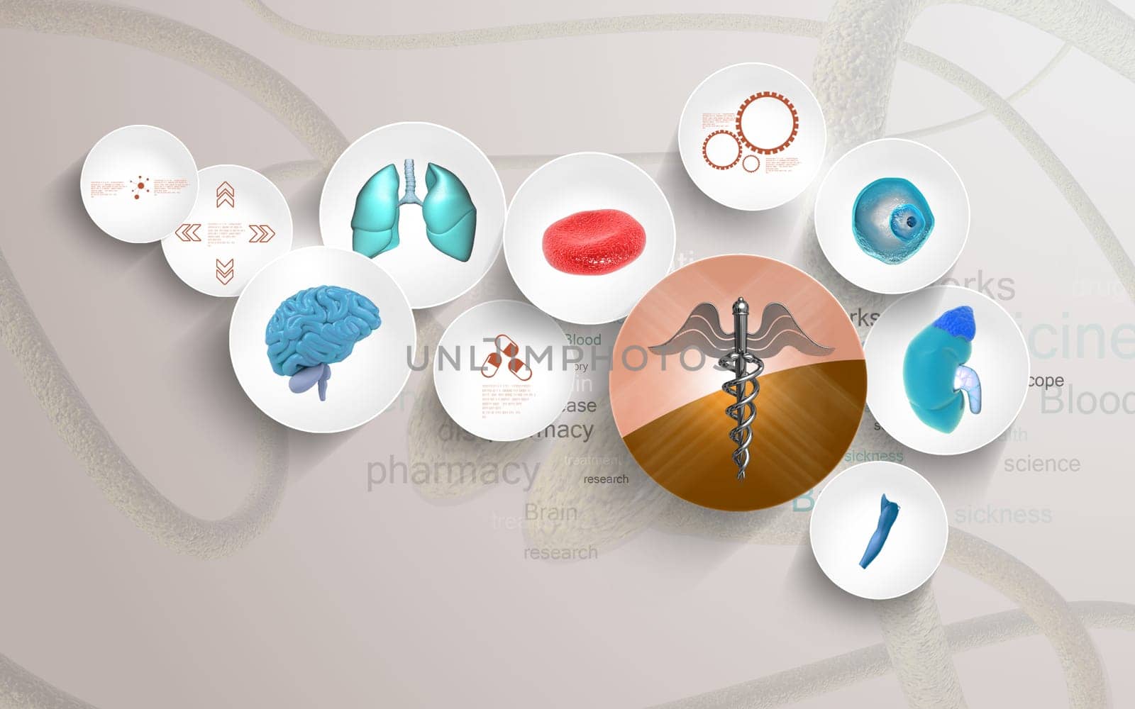 Digital illustration of Medical symbol in colour background