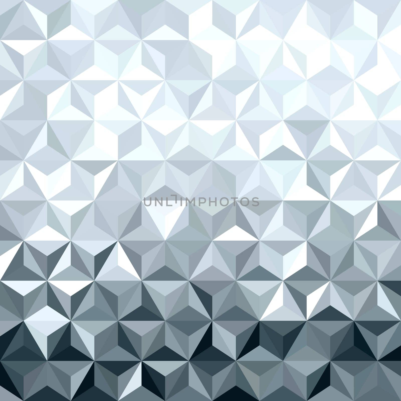 Metal silver seamless pattern in low polygon 3d design. Ideal for web background, print, or greeting card. EPS10 vector.