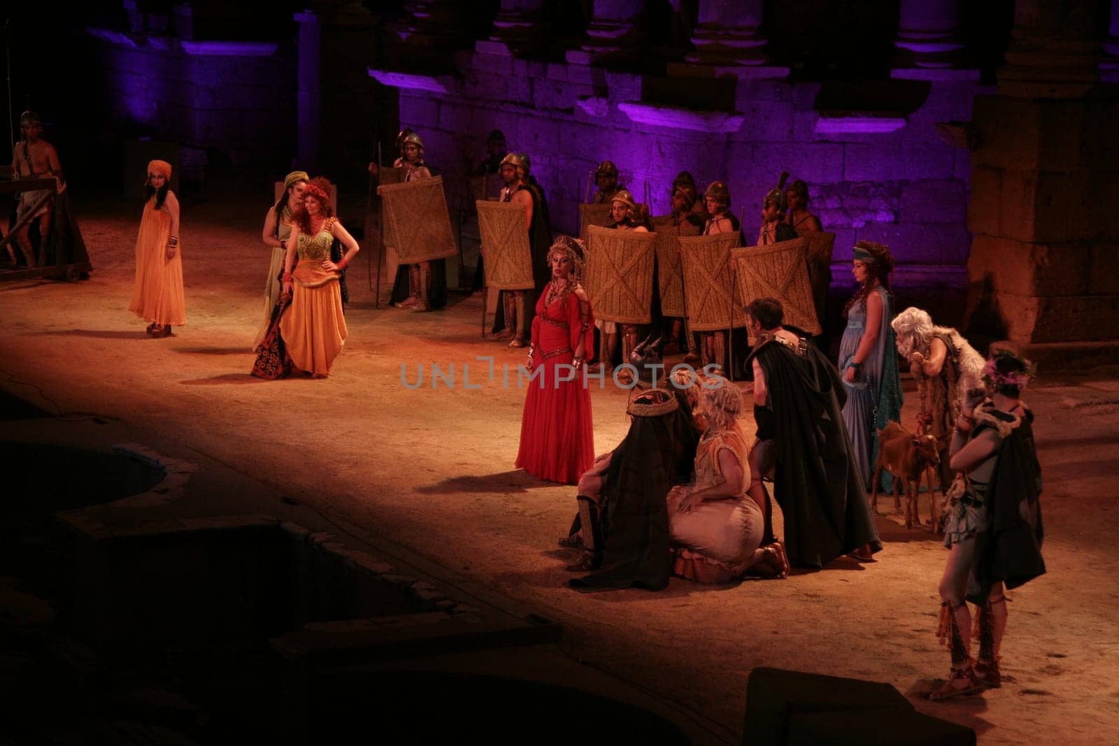 MERIDA, SPAIN - AUGUST 8 Merida Roman Theater Festival performance