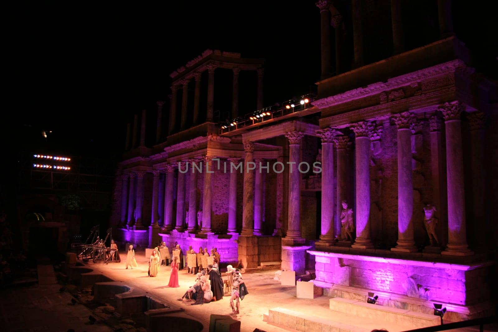 MERIDA, SPAIN - AUGUST 8 Merida Roman Theater Festival performance