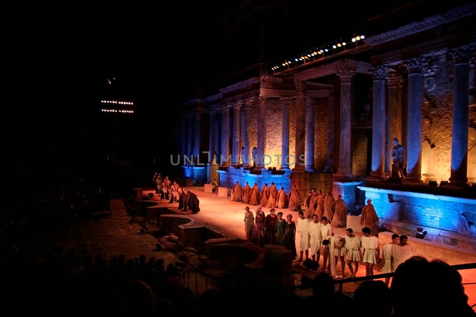 MERIDA, SPAIN - AUGUST 8 Merida Roman Theater Festival performance