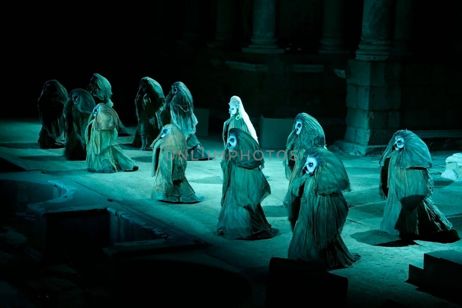 MERIDA, SPAIN - AUGUST 8 Merida Roman Theater Festival performance
