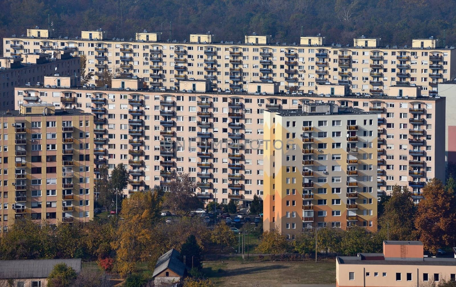 Housing development from a bird's eye view in Budapest (Hungary)