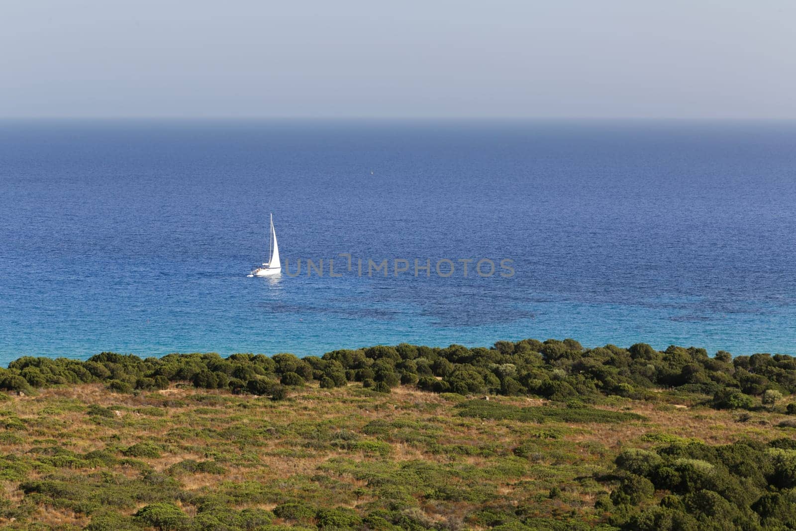 View of the wonderful beach of Spiaggia di Porto Sa Ruxi, Sardinia