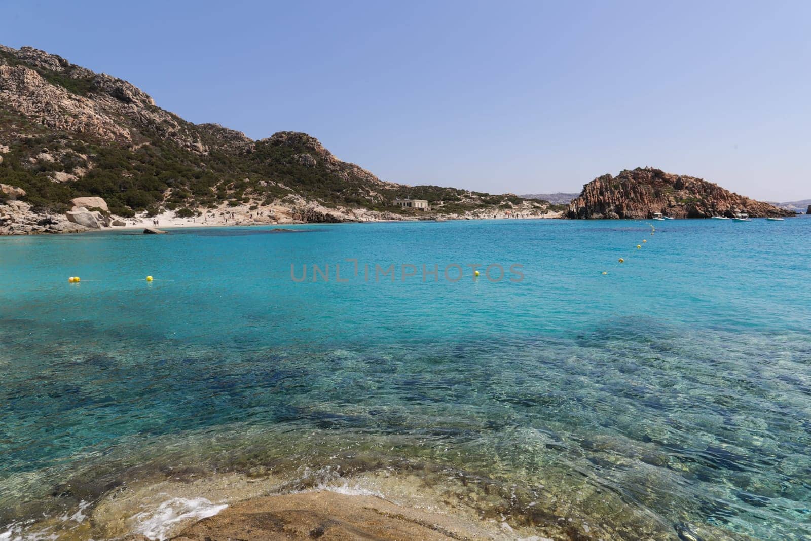 Clear turquoise water at Maddalena Archipelago in Sardinia