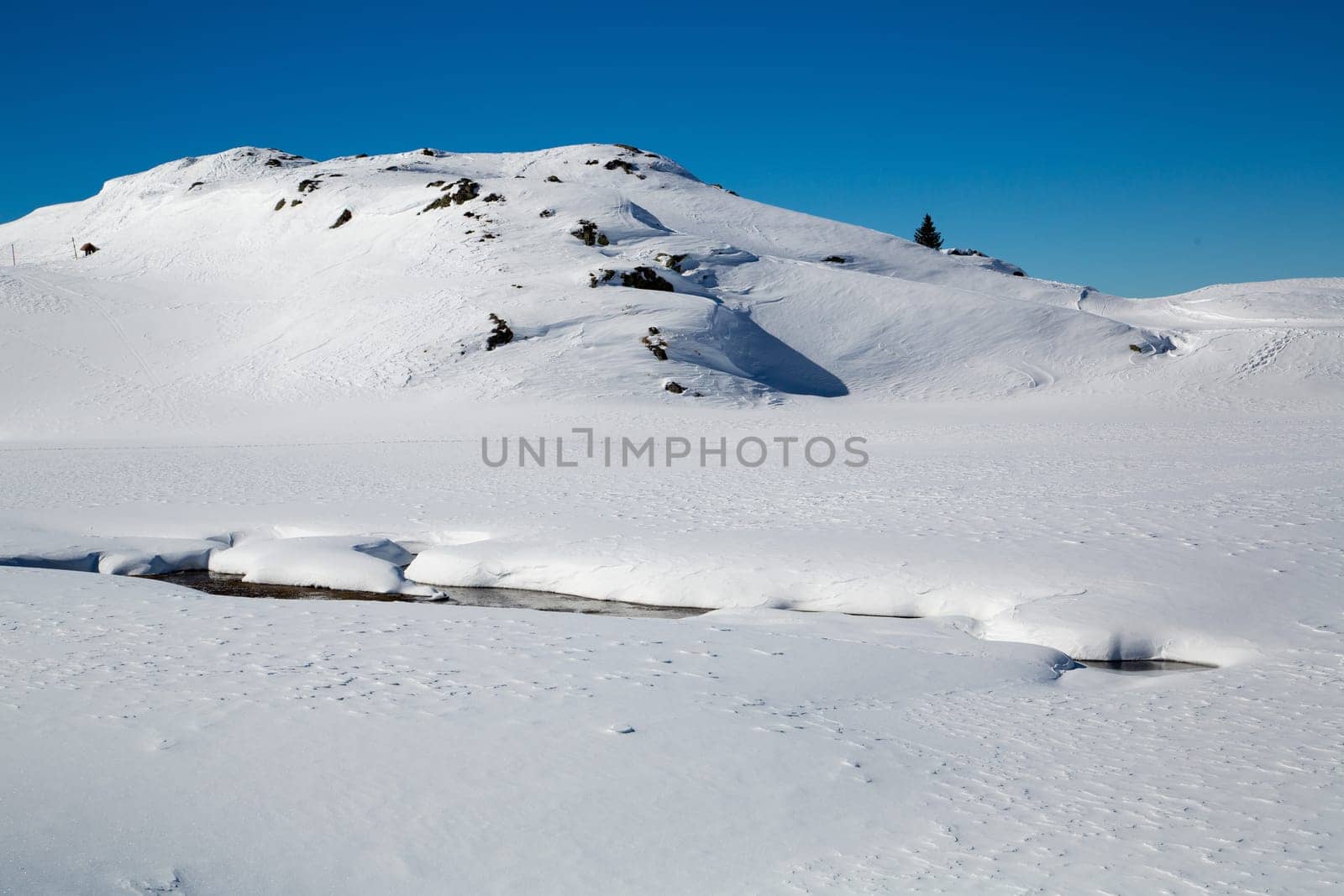 Mountain around the Oz en Oisans Station in the French Alps