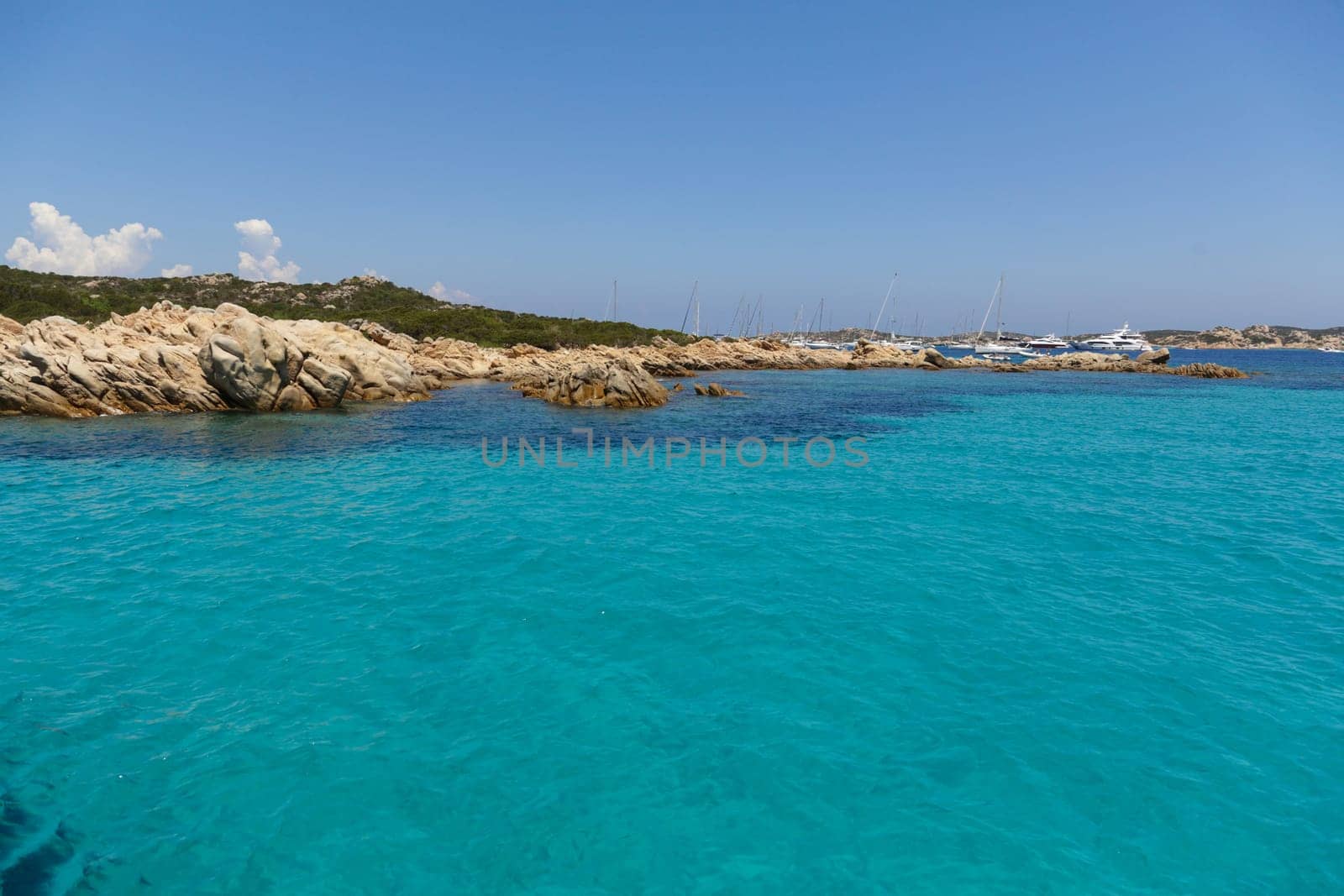 Clear turquoise water at Maddalena Archipelago in Sardinia