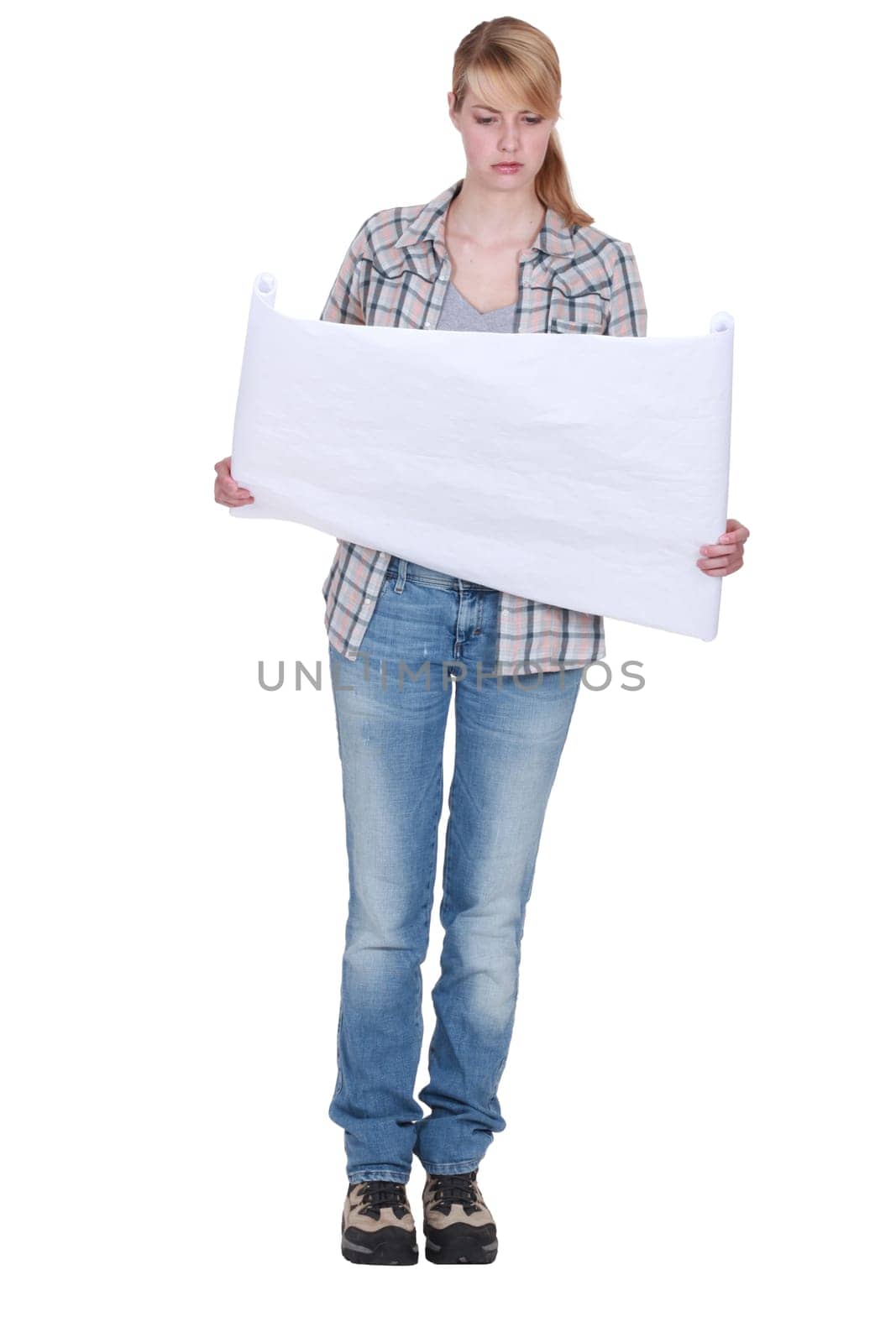 Picture of woman looking at landscape level