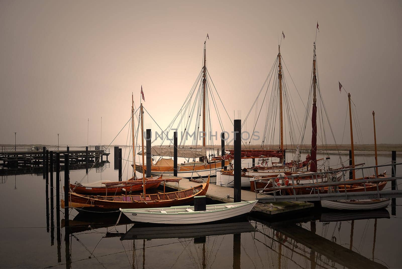 Port with historic boats