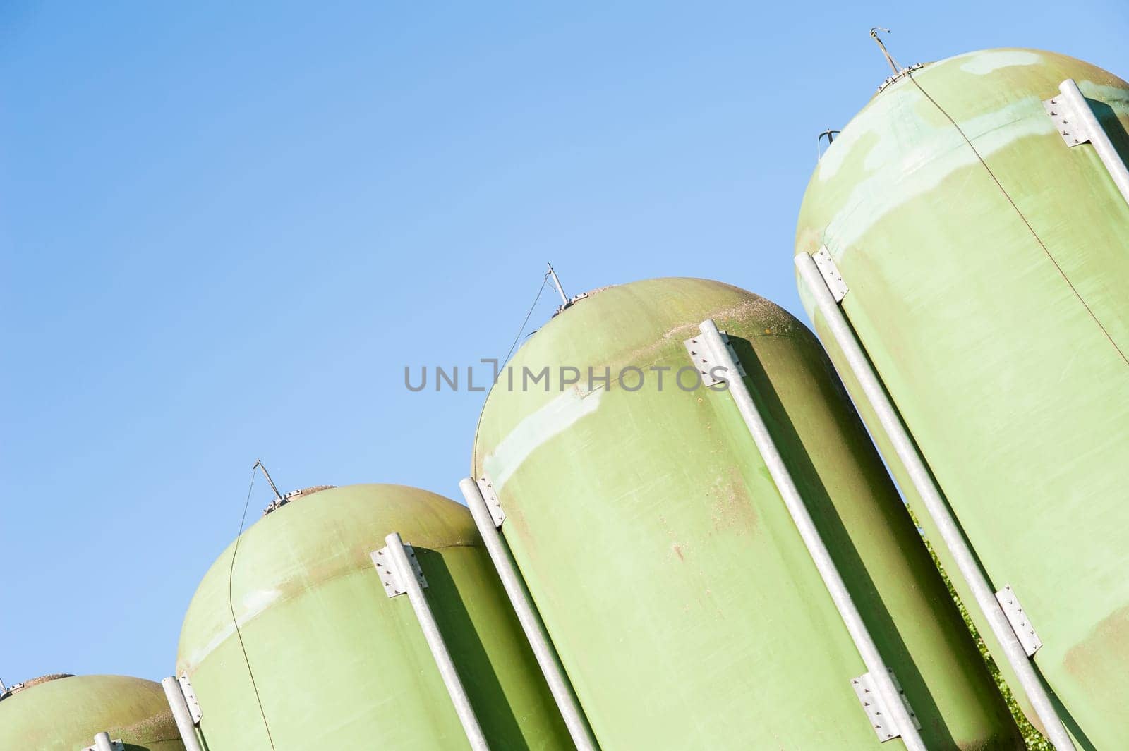 Agricultural green silos. Silos for animal food.