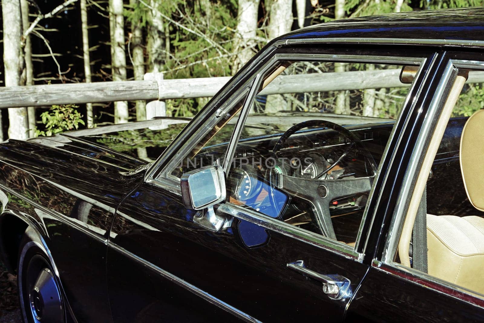 A black vintage car - An old Opel Admiral