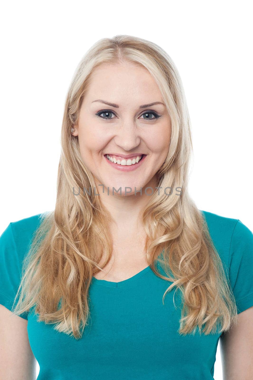 Portrait of young caucasian woman