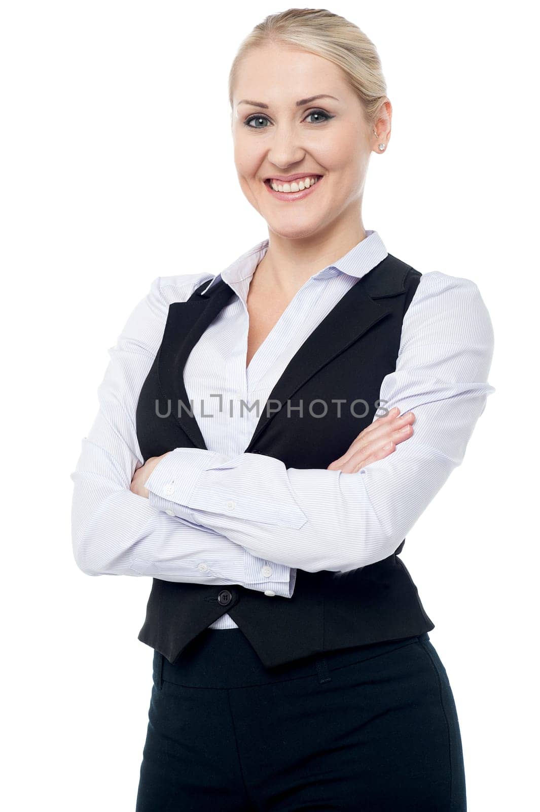 Gorgeous confident smiling business woman