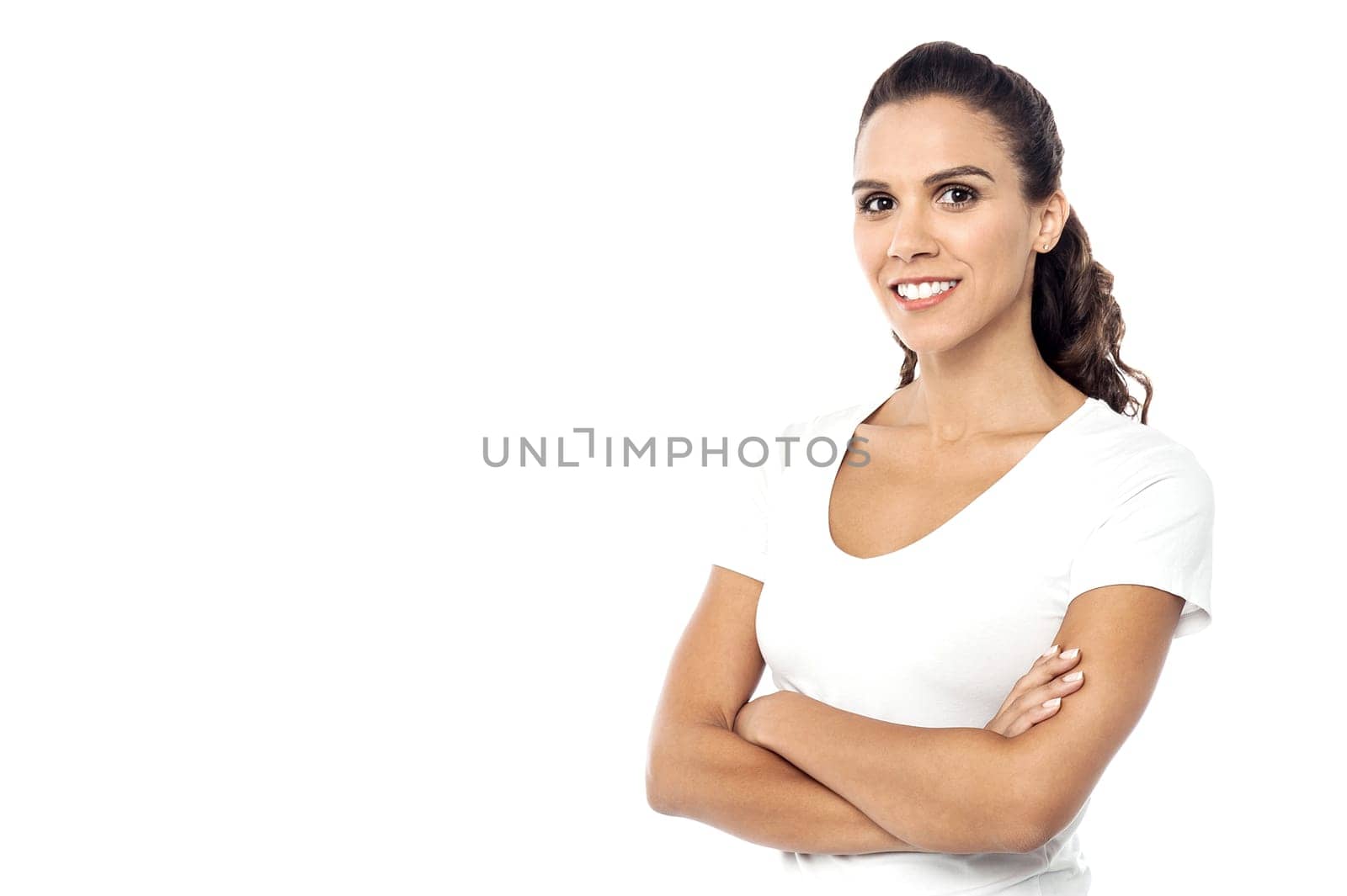 Confident young woman in casuals