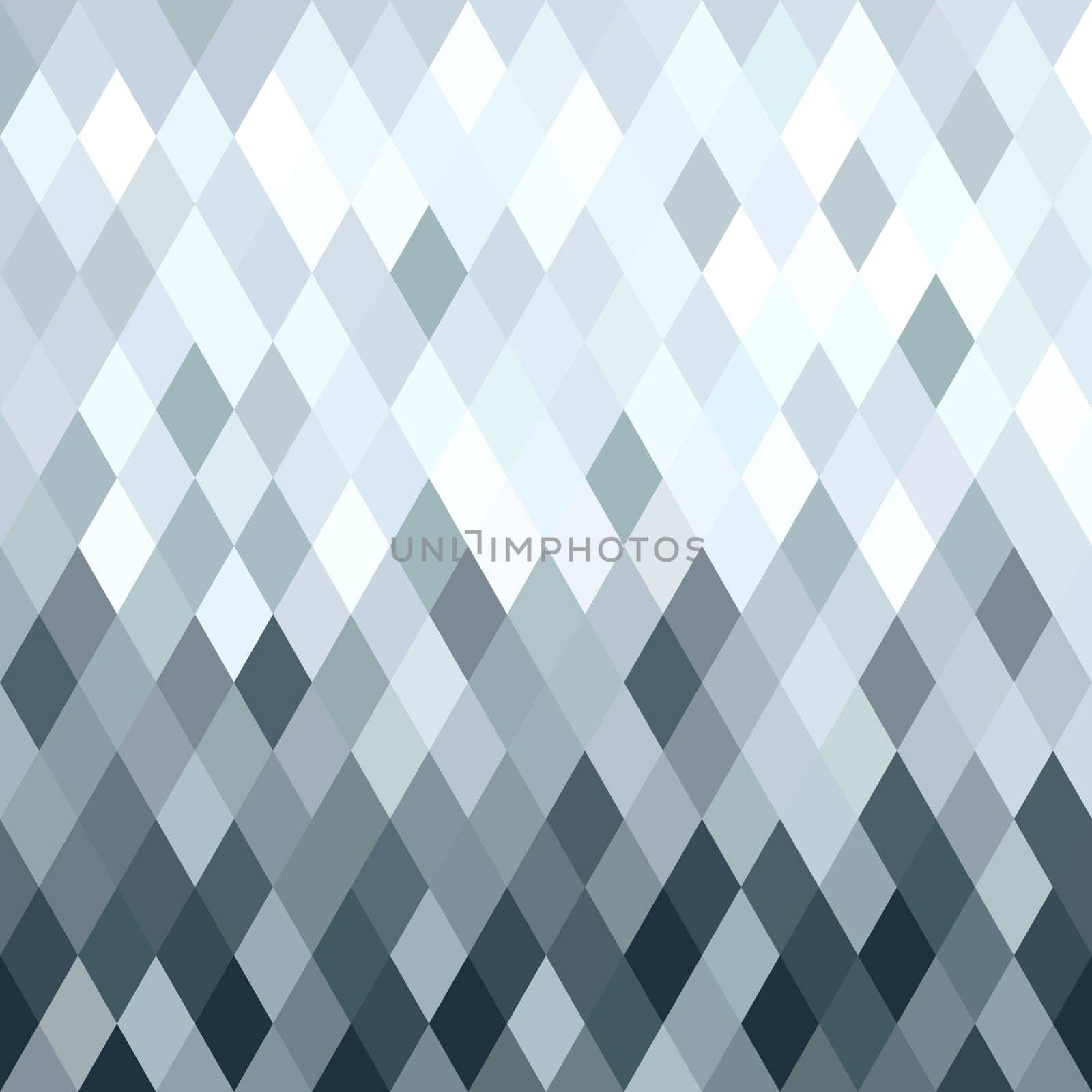 Fancy silver metallic rhombus seamless pattern in low poly style. Ideal for web background, print, or greeting card. EPS10 vector.