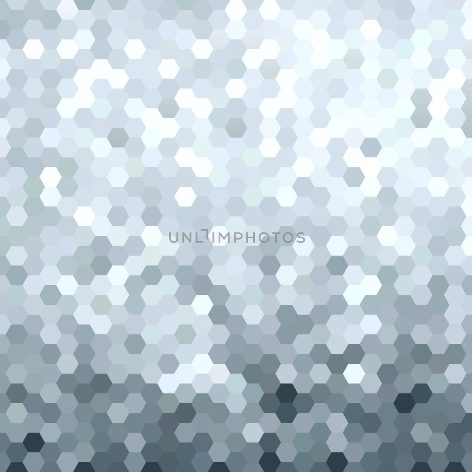 Fancy silver metallic honeycomb grid geometry background. Ideal for web background, print, or greeting card. EPS10 vector.
