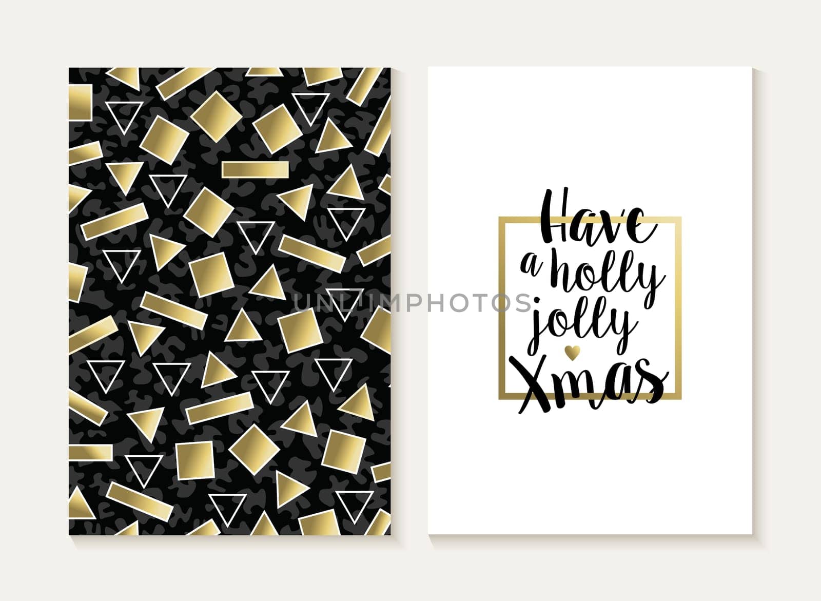 Merry Christmas card template set