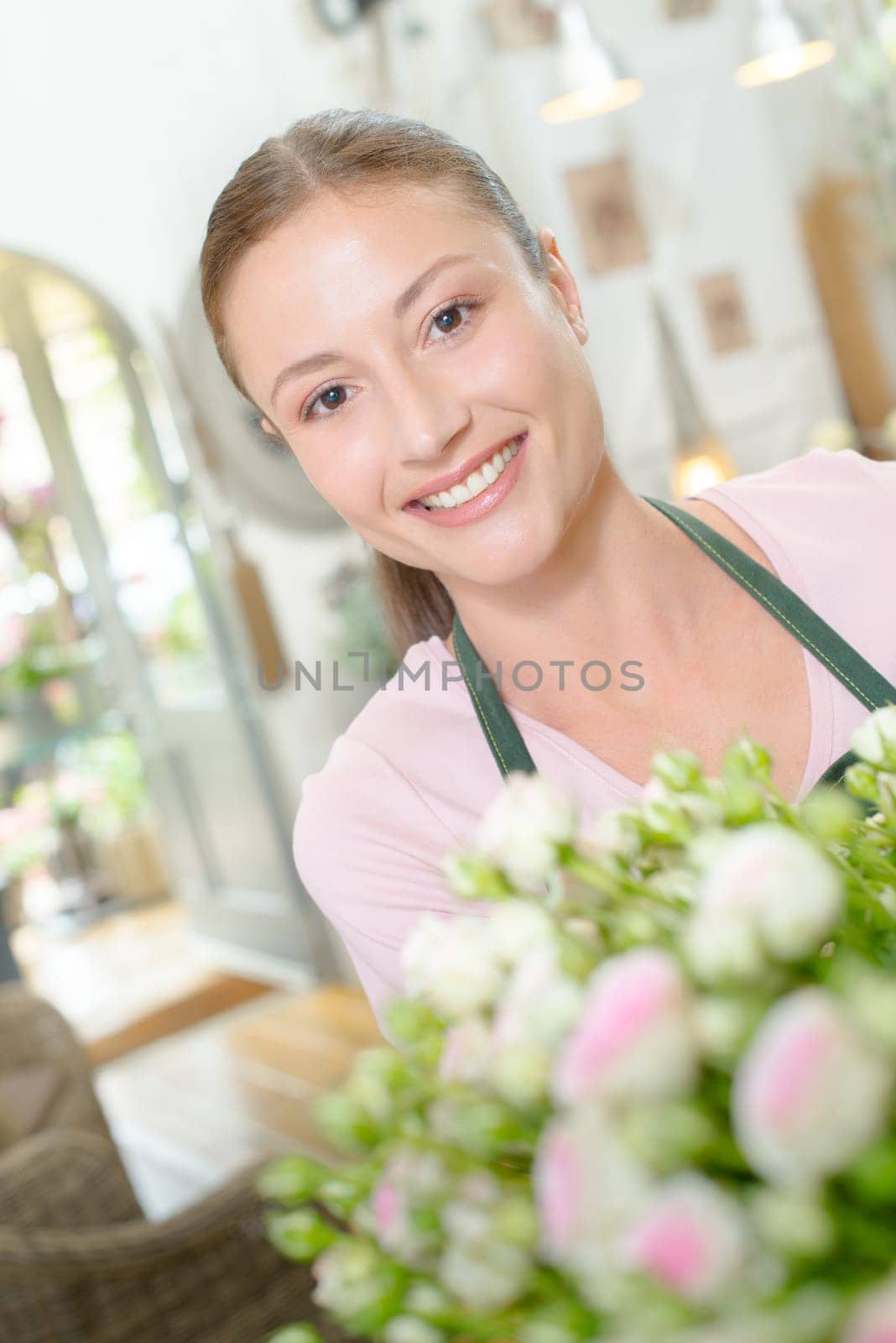 Florist at her work