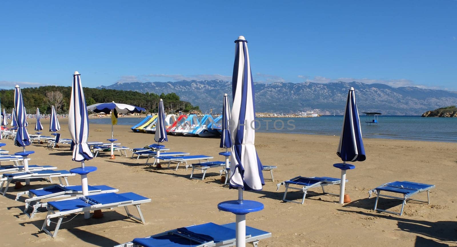 Sandy beach in San Marino on the island of Rab