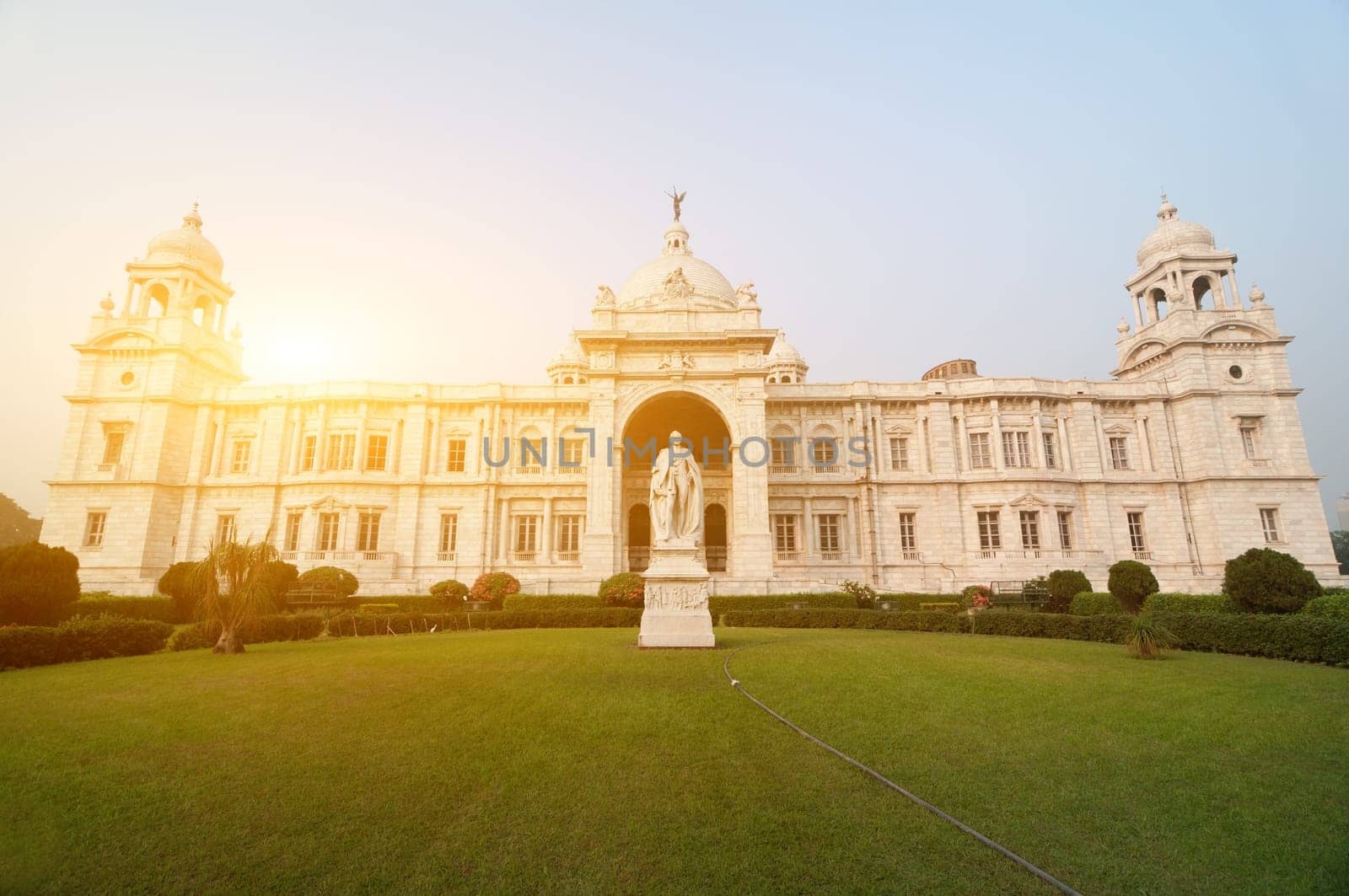 Front view Victoria Memorial in Kolkata or Calcutta, India.